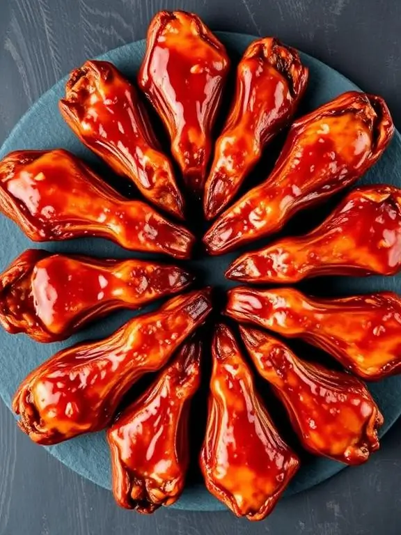 Sweet-heat maple sriracha air fryer recipes chicken wings with glossy caramelized glaze showing perfect balance of sweet and spicy elements.