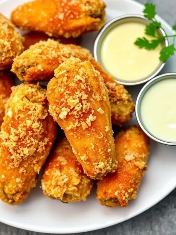 Crispy Parmesan-crusted air fryer recipes chicken wings without breadcrumbs, perfect for low-carb and keto diets.