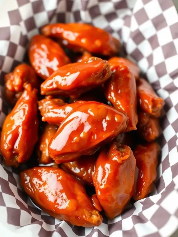 Convenient and quick air fryer recipes chicken wings using store-bought sauce for delicious results with minimal effort.