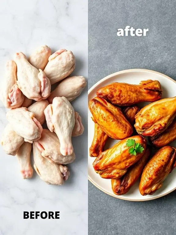 Time-saving frozen to fabulous air fryer recipes chicken wings showing the amazing transformation from freezer to table