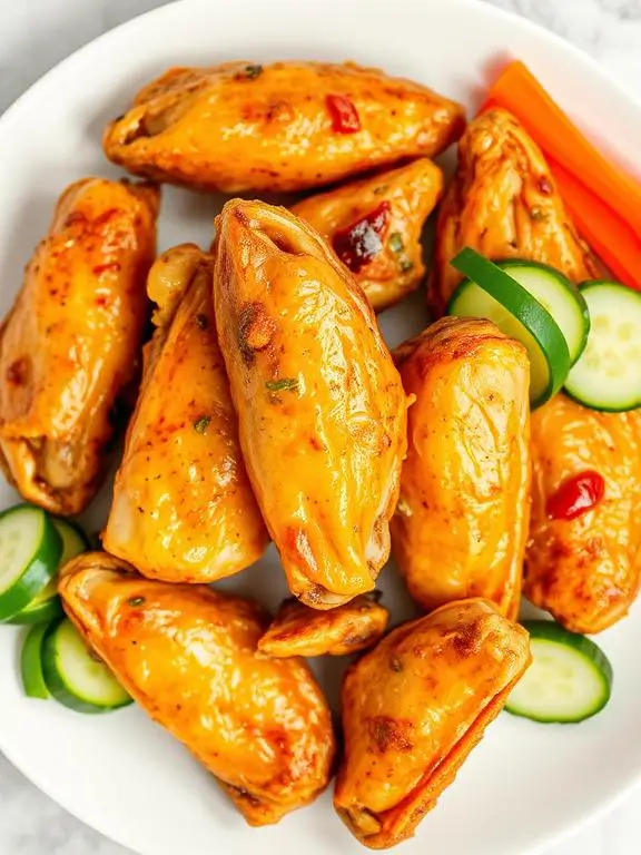 Health-conscious oil-free air fryer recipes chicken wings with herb seasoning, perfect for clean eating and calorie-conscious diets.