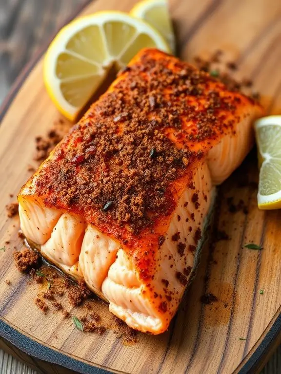 Spicy Cajun crusted air fryer recipes salmon with a perfect sear and bold flavors